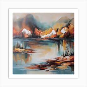 Mountain Landscape Painting Art Print