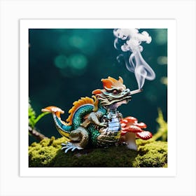 Smoking Dragon 1 Art Print