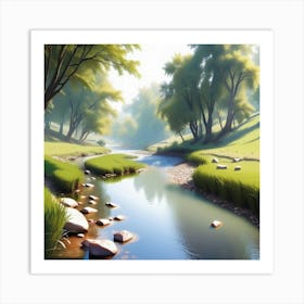 Landscape Painting 175 Art Print