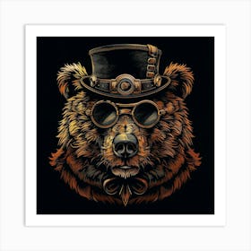 Steampunk Bear Art Print