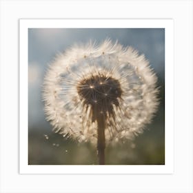 A Blooming Dandelion Blossom Tree With Petals Gently Falling In The Breeze 2 Art Print