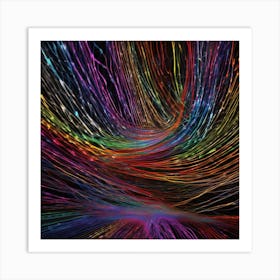 Abstract Light Trail 1 Art Print