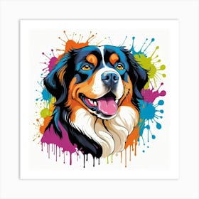 Graffiti Burmese Mountain Dog 3 Art Print