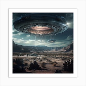 Aliens In The Desert Art Print