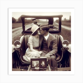 Dating Automotive Style-1928 ~Reimagined 3 Art Print