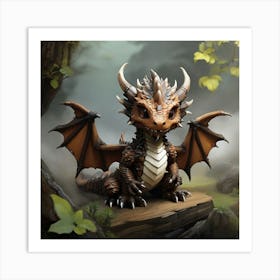 Wood Dragon 2 Art Print