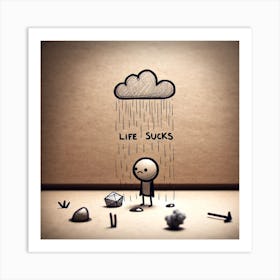 Life Sucks Art Print