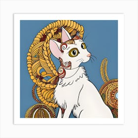 Cat In A Hat Art Print