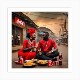 Coca Cola Couple Art Print