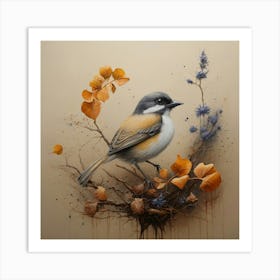 Bird On A Branch Art Print