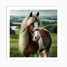 Horse In A Field 2 Art Print