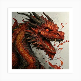 Red Dragon 2 Art Print