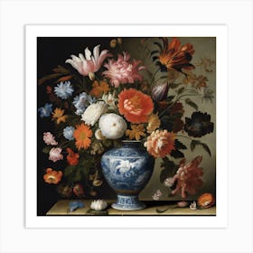 A Still Life Of Flowers In A Wanli Vase, Ambrosius Bosschaert the Elder 7 Art Print