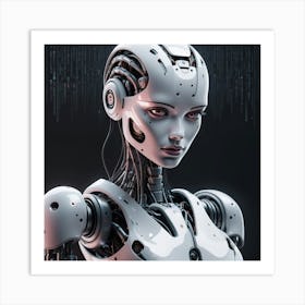 Futuristic Female Robot 17 Art Print