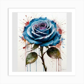 Blue Rose 4 Art Print