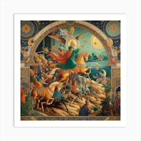 Battle Of St Michael Art Print