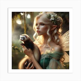 Fairy Ferret 1 Art Print