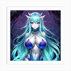 Sexy anime mermaid 06 Art Print