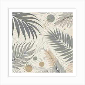 Palm leaves Art Print