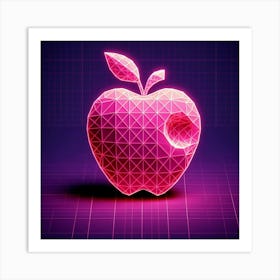 Neon Apple 1 Art Print