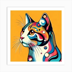 Colorful Cat 3 Art Print