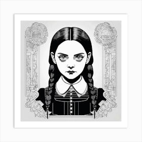 Wendesday Adams 1 Art Print