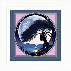 Moonlight In The Woods Art Print