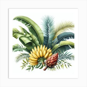 Banana palm Art Print