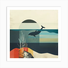 Dolphin In The Ocean 2 Art Print