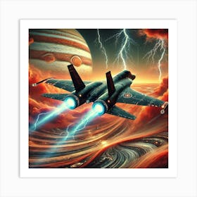 A Sci Fi Depiction Of Advanced Aircraft Demonstrat Art Print