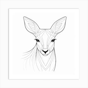 Deer Head 1 Art Print