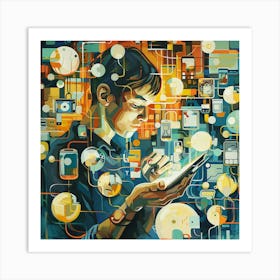 Digital Man Art Print