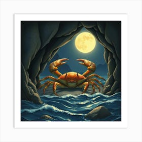 Crab In The Cave 12 Art Print