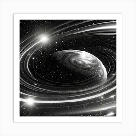 Space Spiral Galaxy Art Print