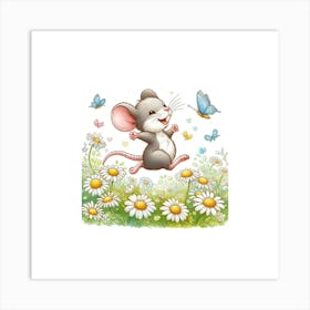 Mouse In The Meadow 4 Art Print