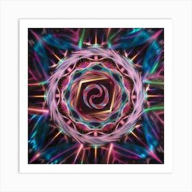 Psychedelic Mandala Art Print