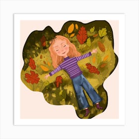 Falling leaves Art Print