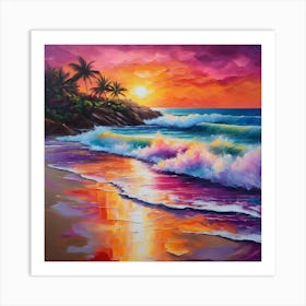 Sunset Beach Art Print