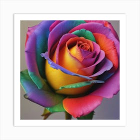 Rainbow Rose 8 Art Print