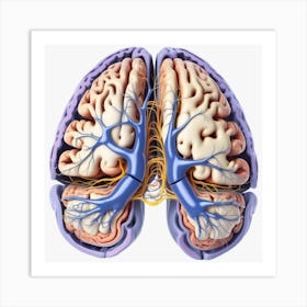 Anatomy Of The Human Brain 6 Art Print