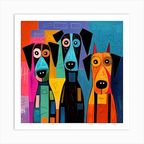 Three Dogs 7 Art Print