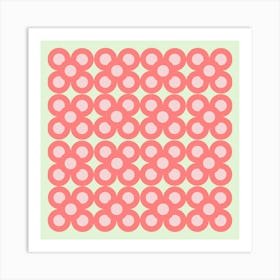 Pink Flower Pattern Art Print