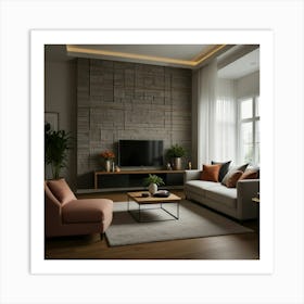 Modern Living Room 2 Art Print