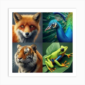 Four Animals Art Print