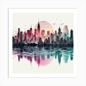 New York City Skyline 14 Art Print