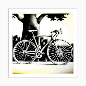 Black And White Bicycle Art Print