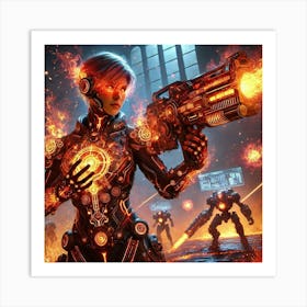 Nerys Volkaris Flame Tech Infusion Art Print