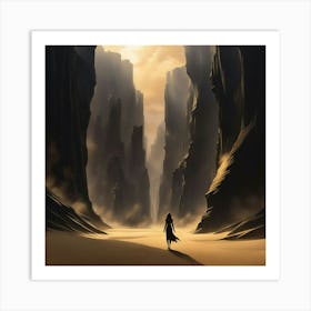 Woman In The Desert 1 Art Print