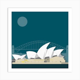 Sydney Opera House Blue Art Print
