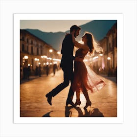 Couple Dancing In The Street Art Print